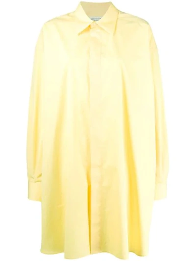 Shop Maison Margiela Oversized Shirt In Yellow
