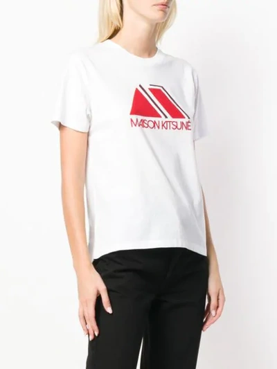 Shop Maison Kitsuné Triangle T-shirt - White