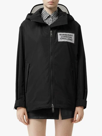 Shop Burberry Detachable Hood Shape In Black