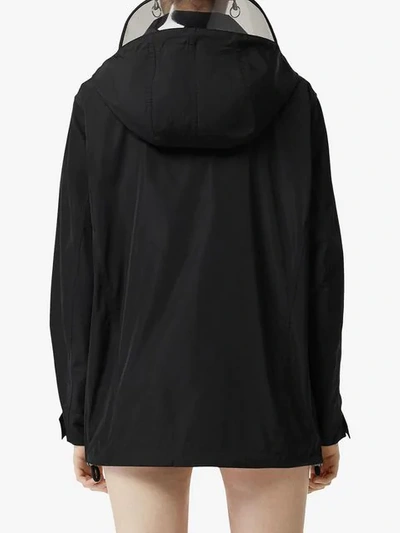 Shop Burberry Detachable Hood Shape In Black