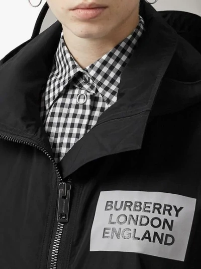 BURBERRY 可拆式连帽记忆形塔夫绸夹克 - 黑色