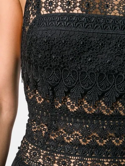 Shop Charo Ruiz Embroidered Flared Dress In Black