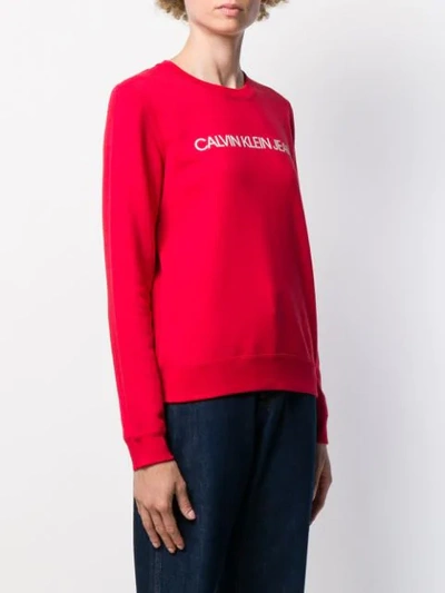 Shop Calvin Klein Jeans Est.1978 Branded Sweatshirt In Red
