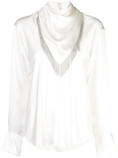 Shop Alexander Wang Front Flap Blouse In White