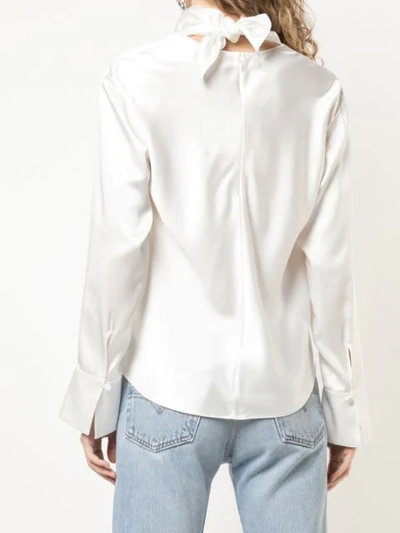 Shop Alexander Wang Front Flap Blouse In White