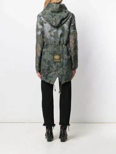 Shop Mr & Mrs Italy Floral Camo Print Parka In Green