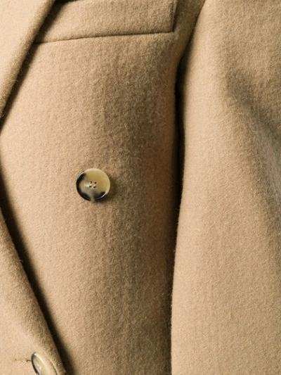 Shop A.w.a.k.e. Double Breasted Coat In Brown