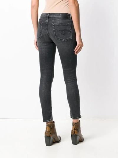 Shop R13 Cropped Skinny Jeans In Black