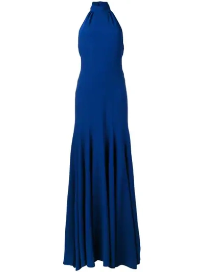 Shop Stella Mccartney Magnolia Evening Dress In Blue