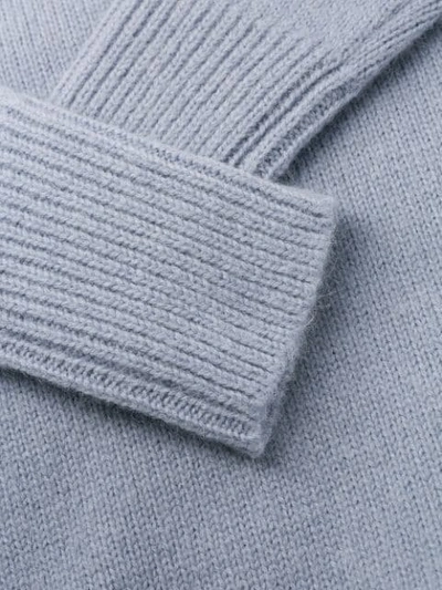 Shop Peserico Turtleneck Fine Knit Sweater In Blue