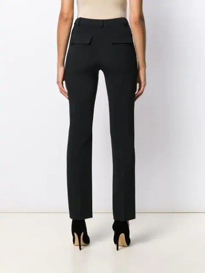 Shop David Koma Embellished Tailored Trousers In Black