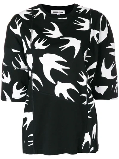 Shop Mcq By Alexander Mcqueen Mcq Alexander Mcqueen Birds Printed T-shirt - Black