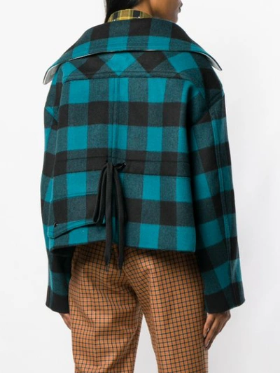 Shop N°21 Nº21 Short Check Jacket - Blue