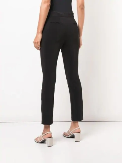 Shop Rosetta Getty Cropped Skinny Trousers In Black