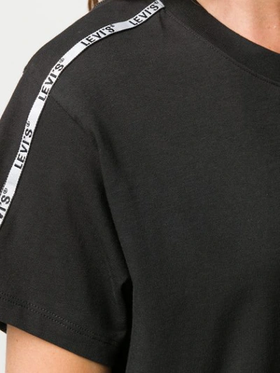 Shop Levi's Logo Piped Trim T-shirt In Black