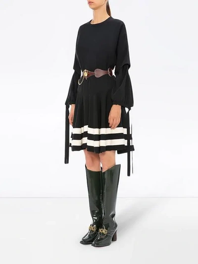 Shop Jw Anderson Circle Hem Mini Dress In Black