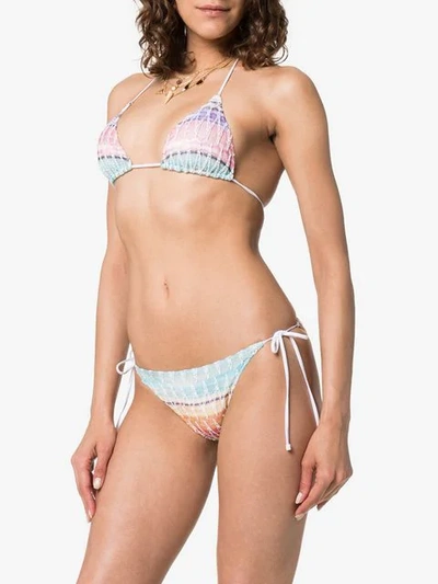 Shop Missoni Zigzag Triangle Bikini Set In Sm05t Multicoloured