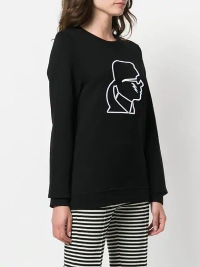 KARL LAGERFELD KARL LIGHTNING BOLT SWEATSHIRT - 黑色