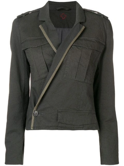 Shop A.f.vandevorst Wrap Fitted Jacket In Green