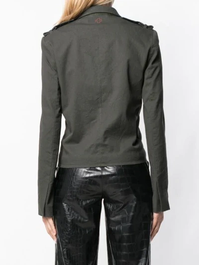 Shop A.f.vandevorst Wrap Fitted Jacket In Green