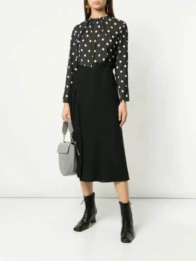 Shop Ballsey Polka Dot Blouse - Black