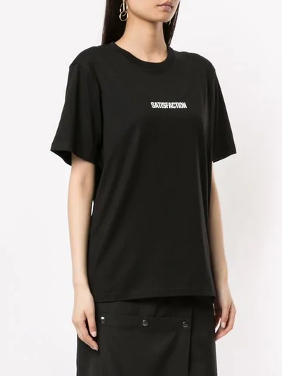 Shop Boyarovskaya Round Neck Slogan T-shirt In Black