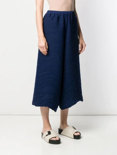 Shop Issey Miyake Plissé Culottes - Blue