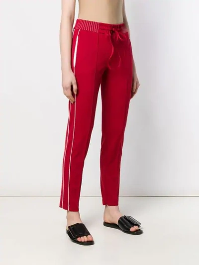 Shop Cambio Side Stripes Slim Fit Trousers In Red