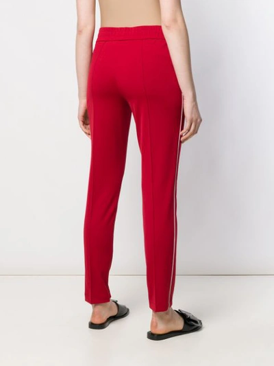 Shop Cambio Side Stripes Slim Fit Trousers In Red