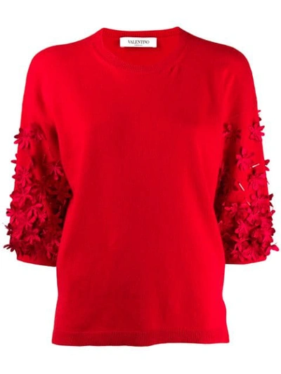 Shop Valentino Floral Motif Jumper In 157