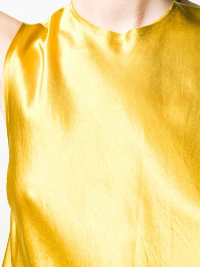 ANN DEMEULEMEESTER LONG SATIN DRESS - 黄色