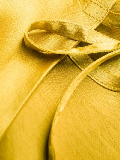 ANN DEMEULEMEESTER LONG SATIN DRESS - 黄色