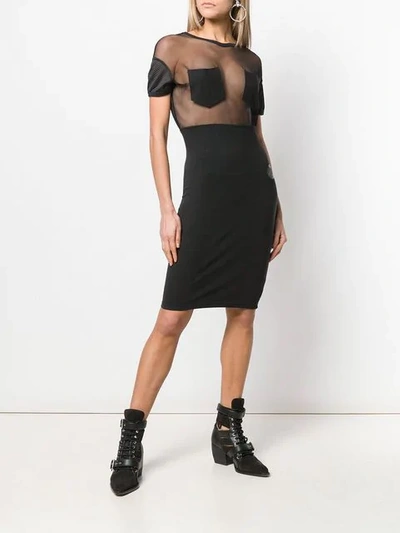 Pre-owned Jean Paul Gaultier Vintage Junior Gaultier Sheer Dress In Black