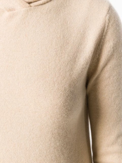 Shop Cashmere In Love Mabel Hooded Jumper In Neutrals