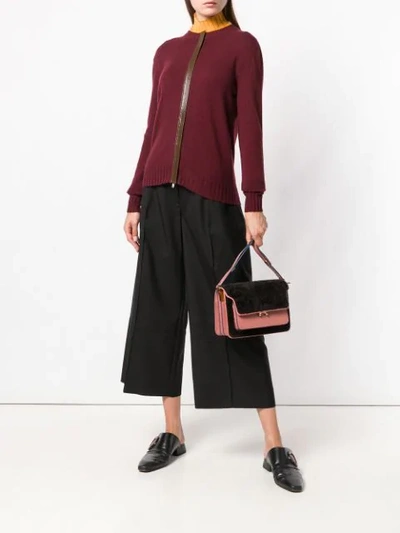Shop Marni Cropped Wide-leg Trousers In Black