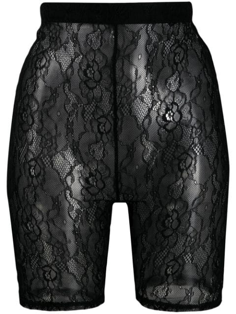 black lace cycling shorts
