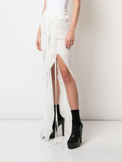 Shop Vera Wang Draped Skirt In White