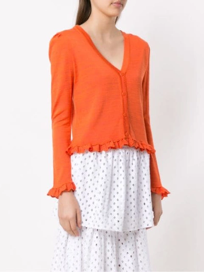 Shop Andrea Bogosian Knit Cardigan In Orange