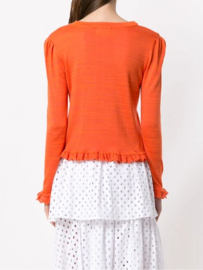 Shop Andrea Bogosian Knit Cardigan In Orange