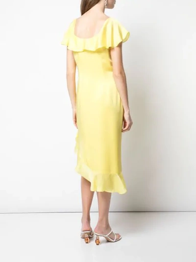 Shop Opening Ceremony Cascade Ruffle Dress In Yellow
