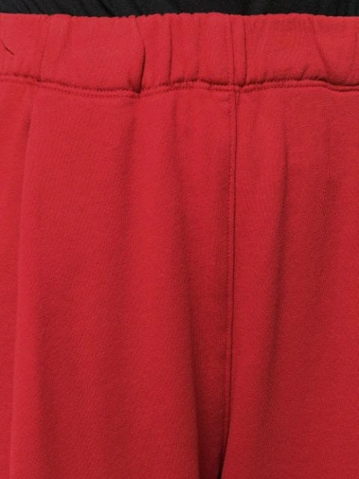 Shop Raquel Allegra Cropped High Waisted Trousers In Red