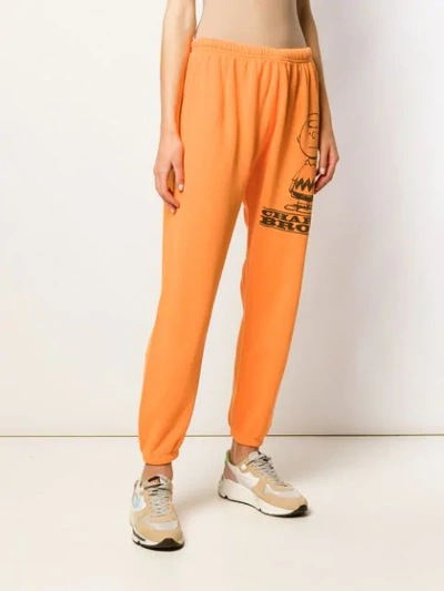 Shop Marc Jacobs Charlie Brown Track Pants In Orange
