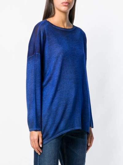 Shop Avant Toi Boat Neck Sweater In Blue