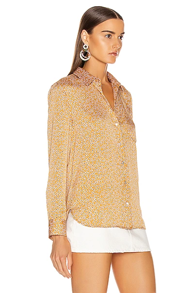 Shop Equipment Leema Pocket Top In Floral,yellow In Ocre Multi