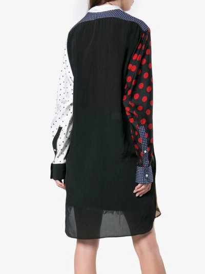 Shop Loewe Oversized Asymmetric Patchwork Shirt In Multicolour