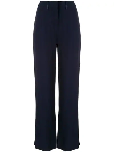 Shop Dion Lee Straight Leg Trousers In Blue