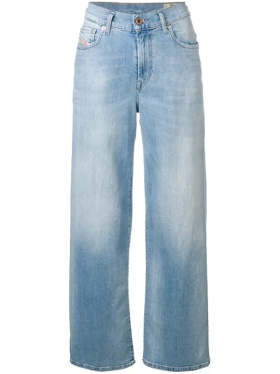 Shop Diesel Flared Jeans - Blue