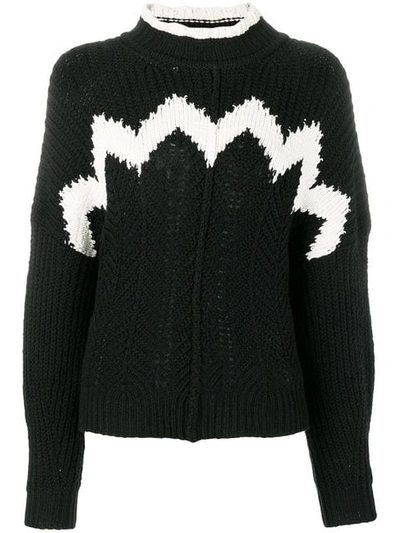 Shop Isabel Marant Detailed Knit Jumper In Black