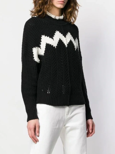 Shop Isabel Marant Detailed Knit Jumper In Black