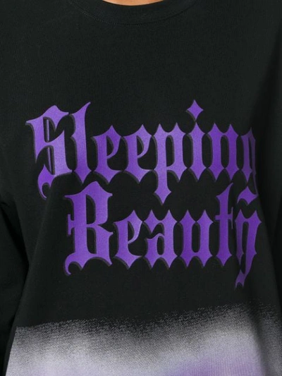 Shop Gcds Sleeping Beauty Printed Sweatshirt - Black